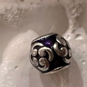 Authentic Pandora SS 925 Purple enamel charm